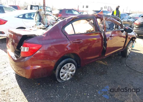 2012 Honda Civic Lx из США, поврежденный, VIN 2HGFB2F46CH001536